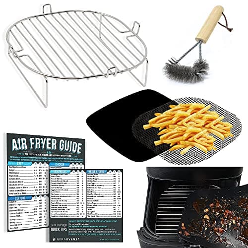 Generic Air Fryer Accessories Set with Stainless Rack and Brush