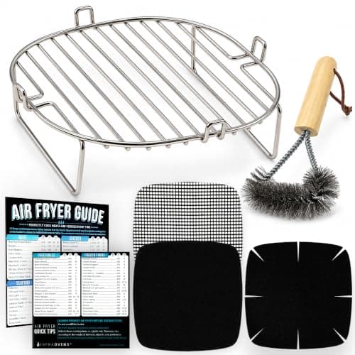 Air Fryer Accessories Set with Stainless Rack and Brush